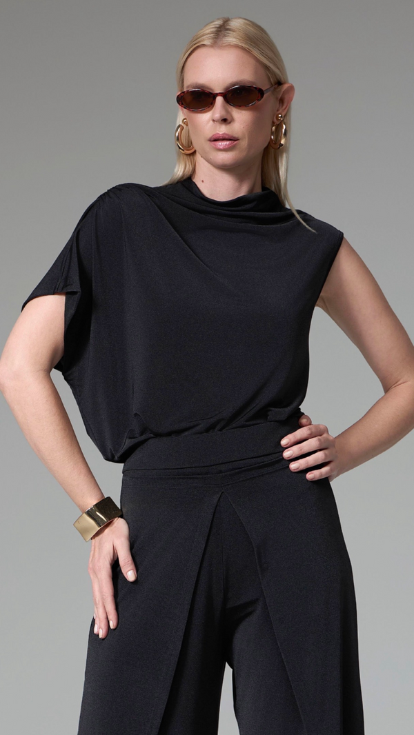 Conjunto Preto Jersey - Strass