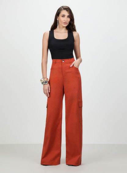 Calça Cargo Wash Vermelho Tufi Duek -SALE