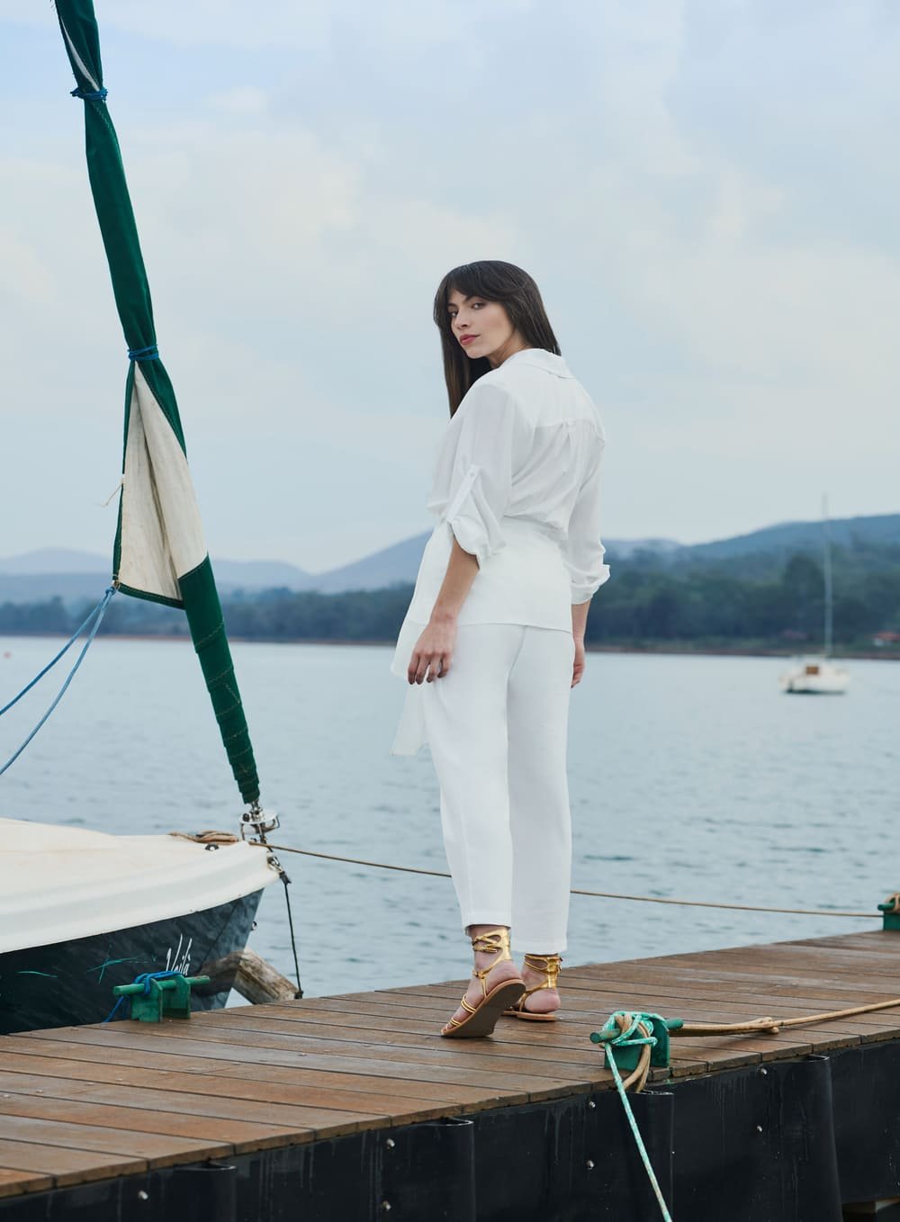 Calça com Ajuste Off White Tufi Duek -SALE