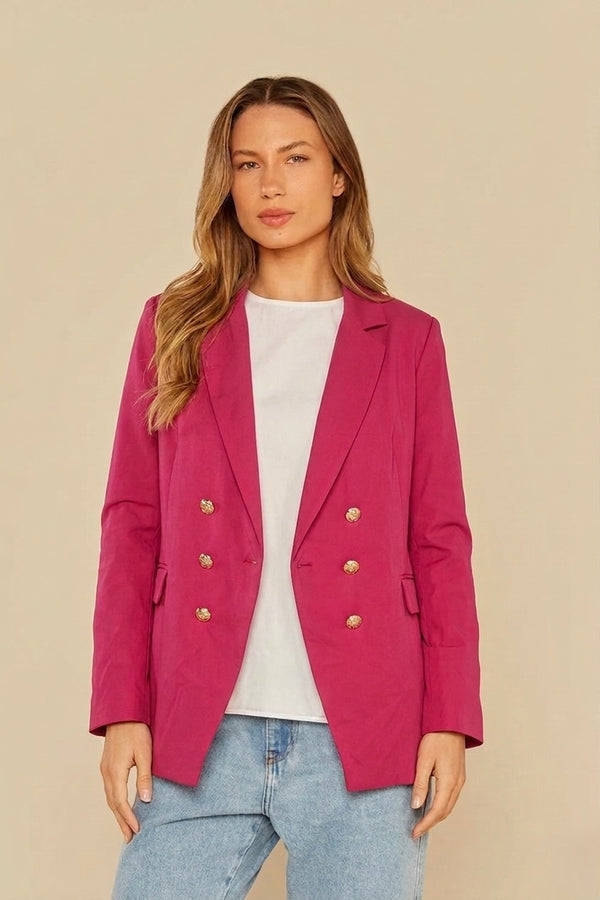 Blazer Rosa Pink em Alfaiataria Ashua