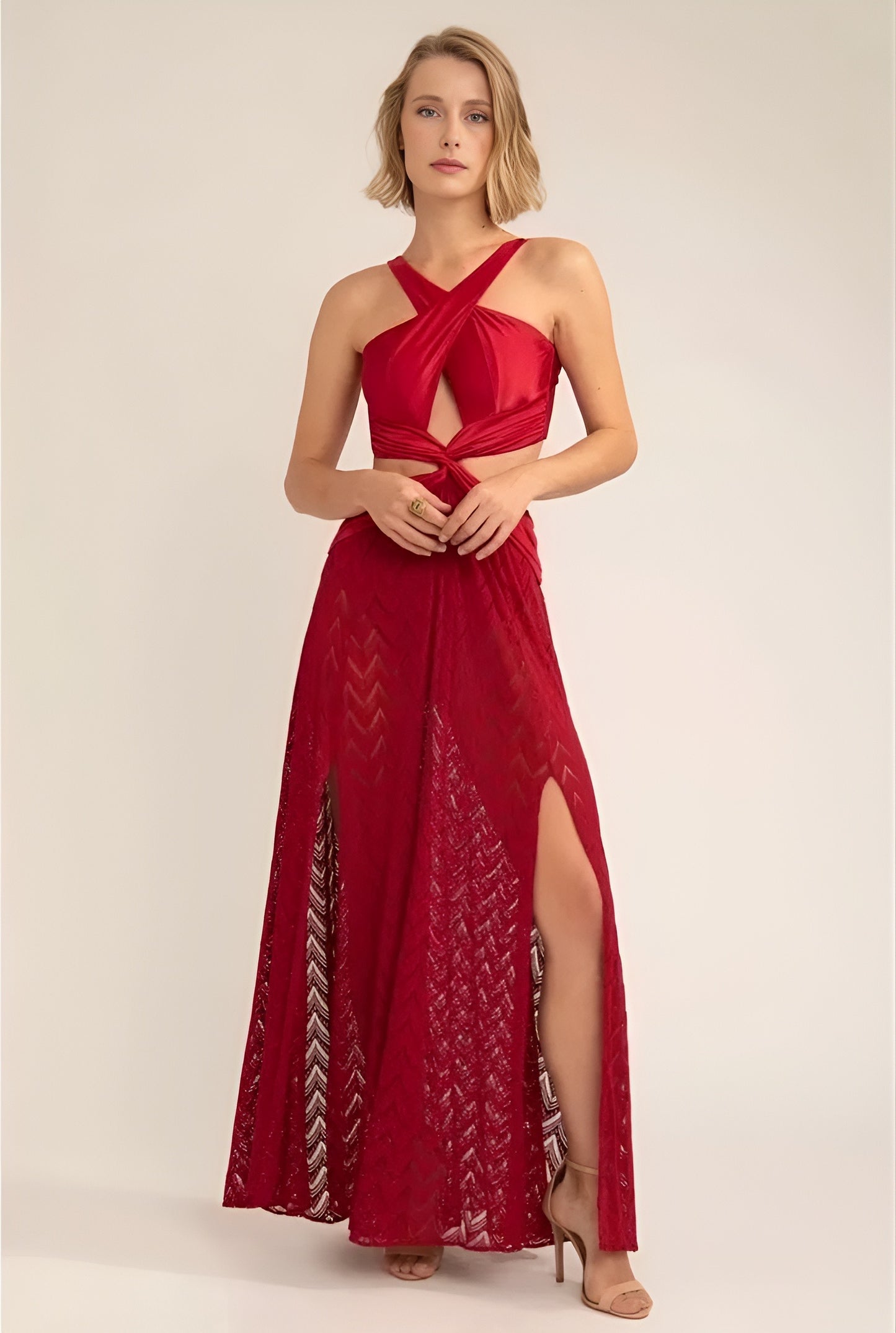 Vestido Vermelho Renda PatBo