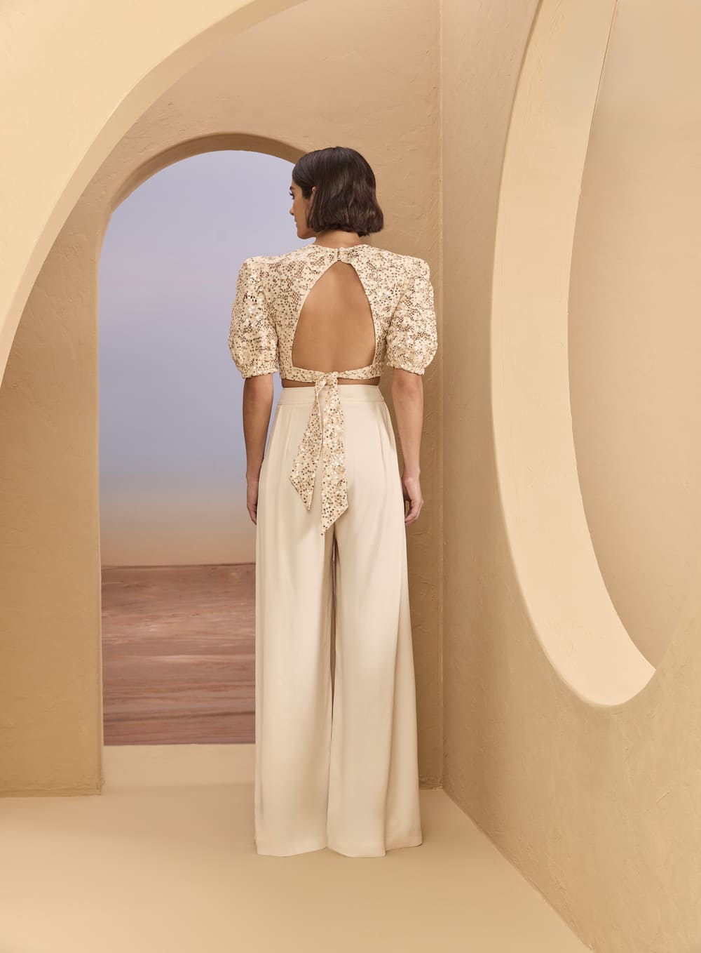 Calça Off Pantalona Pregas Skazi