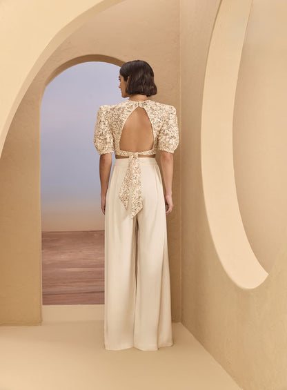Calça Off Pantalona Pregas Skazi
