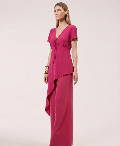 Blusa Rosa ou Branca Alongada Strass