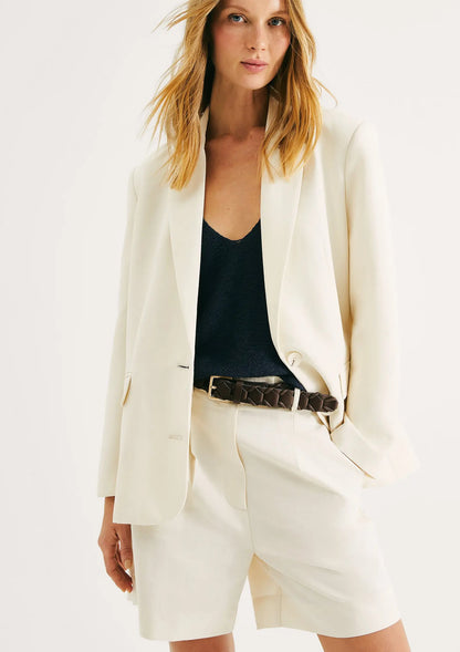 Blazer Off White em Linho Hering