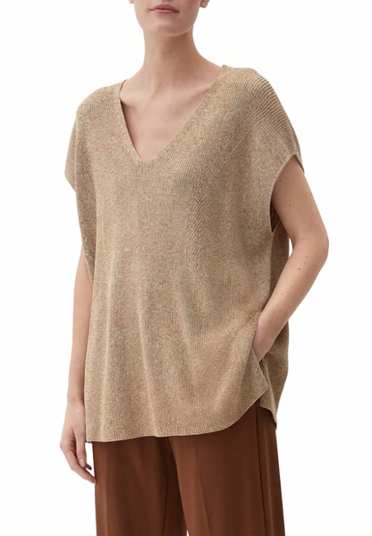 Blusa Nude em Tricot Sacada