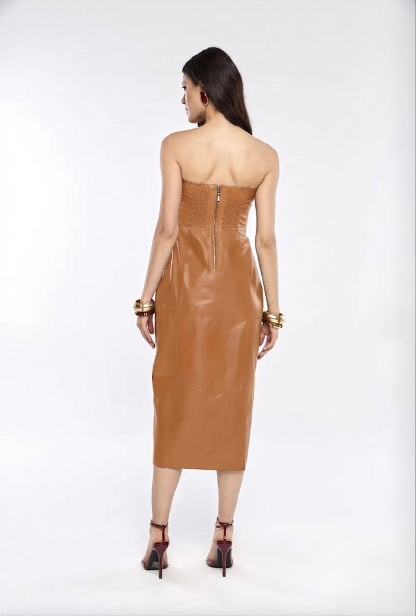 Vestido em Couro Legítimo