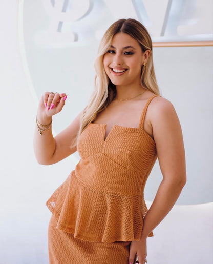 Conjunto Nude em Tricot Detraje