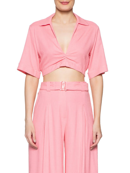 Conjunto Rosa Calça e Cropped Animale