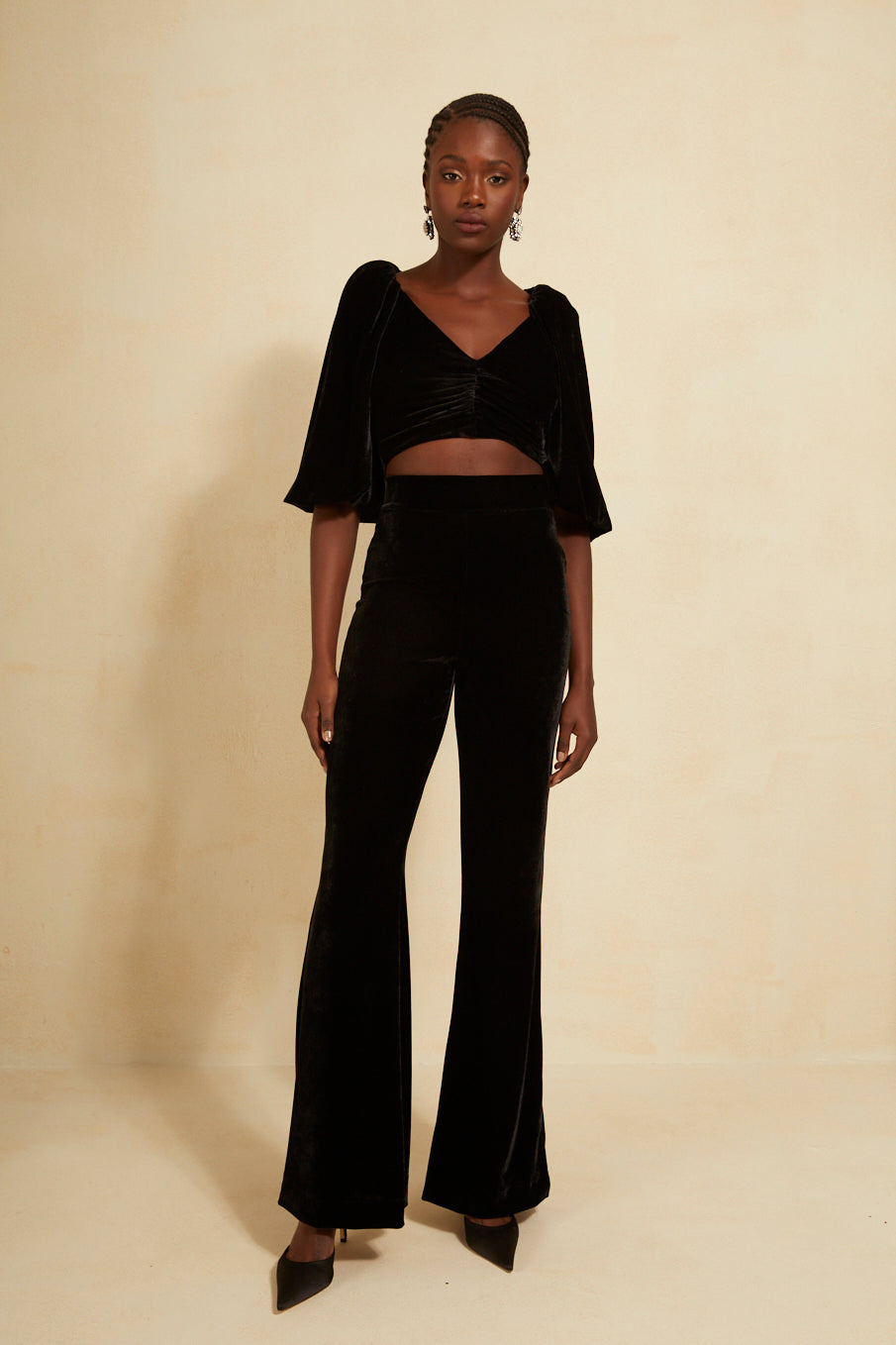 Conjunto Preto em Veludo L’Cecci