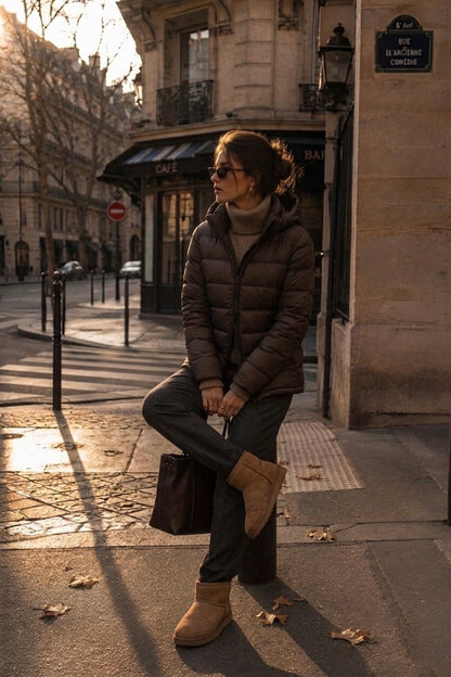 Casaco Puffer Blue Rose