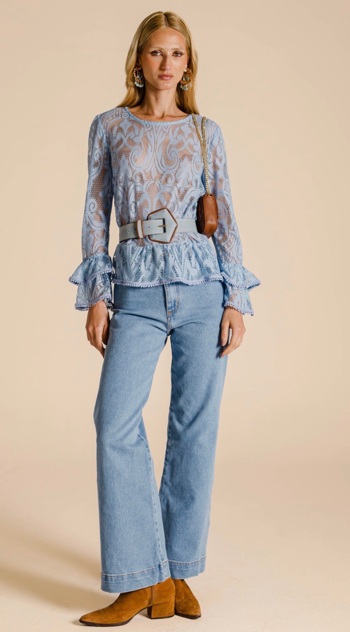 Blusa Rendada Babados UH Premium