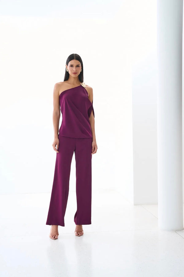 Conjunto Vinho ou Verde Ombro Só Rayssa Regina Salomão