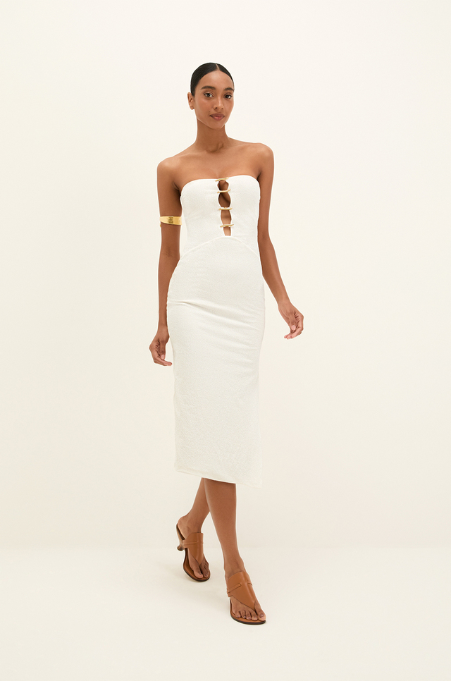 Vestido Midi Decote Dourado ViX Paula Hermanny