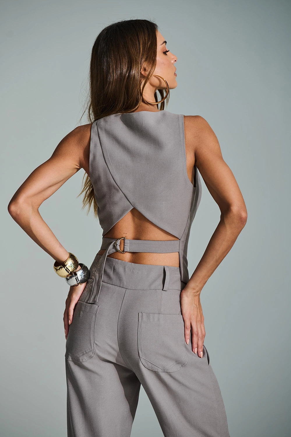 Conjunto Calça e Colete Maria Apoá