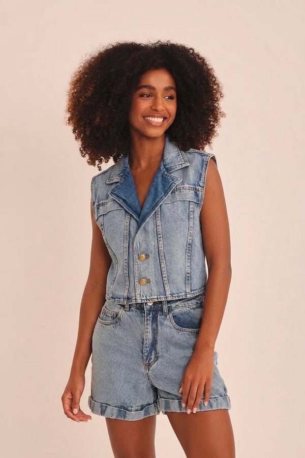 Colete Jeans Peahi