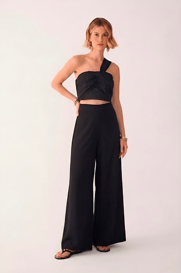 Calça Preta em Crepe Tufi Duek