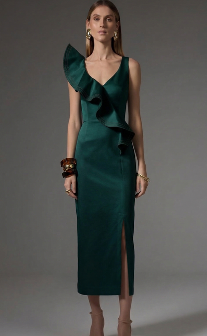 Vestido Verde Esmeralda Strass