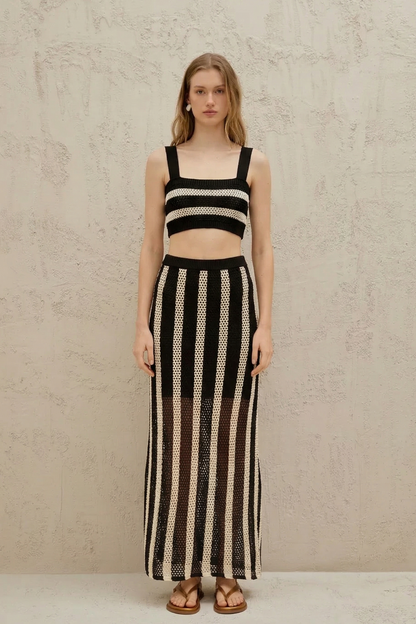 Conjunto Preto e Branco em Tricot - Oh!Boy