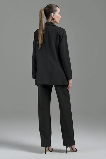 Blazer Preto ou Azul Alfaiataria Botões Fleche D'or