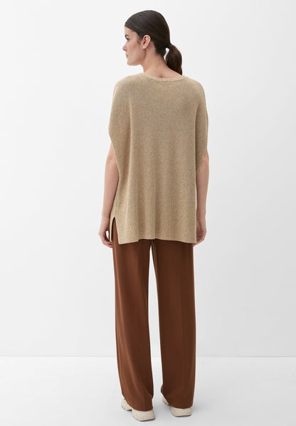 Blusa Nude em Tricot Sacada