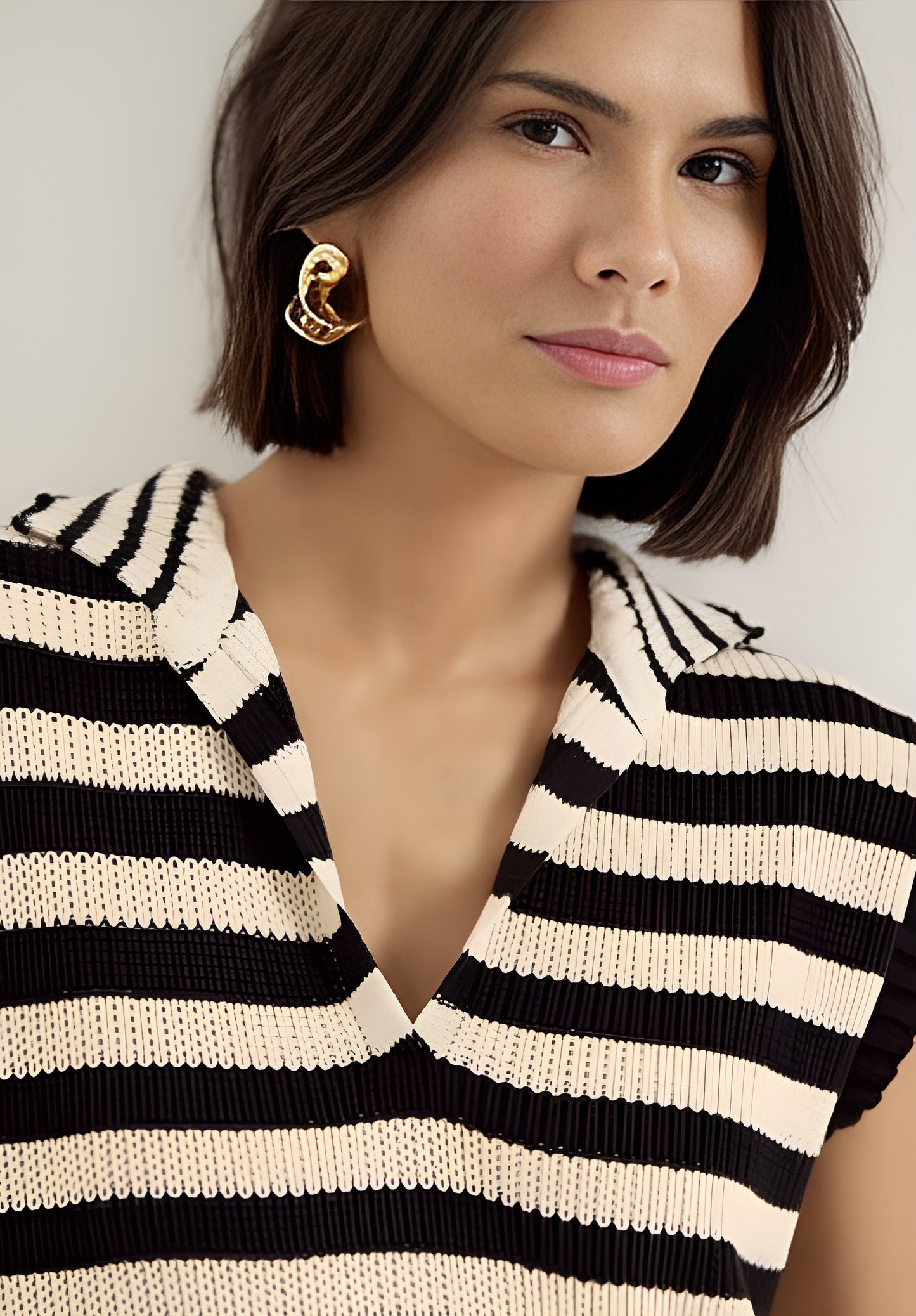 Vestido Preto e Branco em Tricot Lucidez