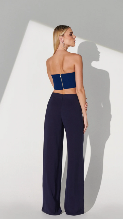 Corset Azul ou Nude Pontas Triangulares Inti Brand