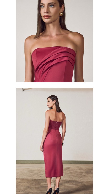 Vestido Vinho Eugenia Regina Salomão