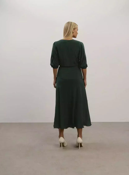 Vestido Verde Petróleo Midi Tufi Duek
