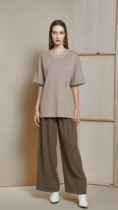 Blusa Nude Over Fleche - D'or