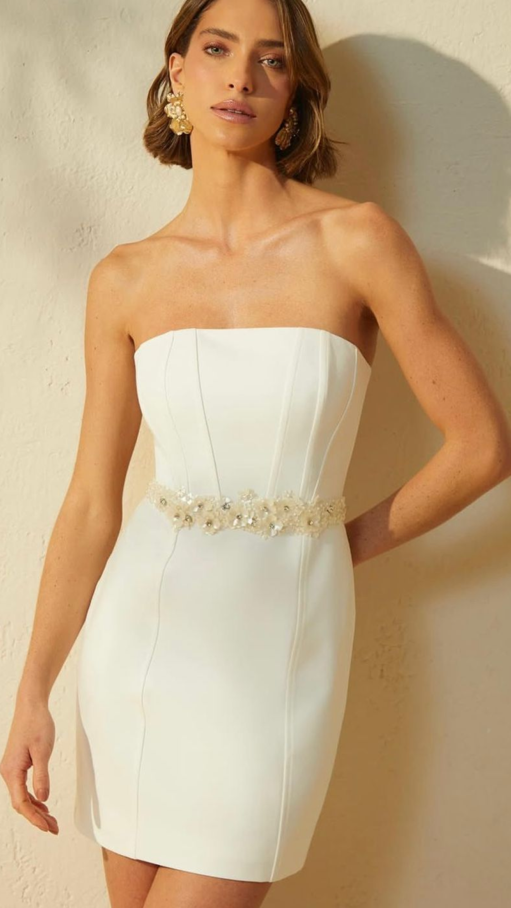 Vestido Branco Curto Tomara que Caia Arbour