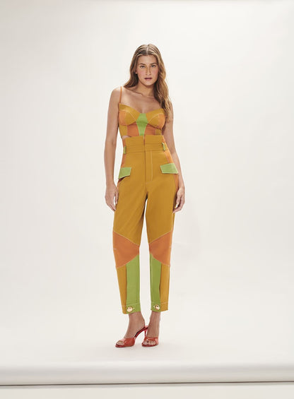 Calça Recortes Tricolor Único Tufi Duek -SALE