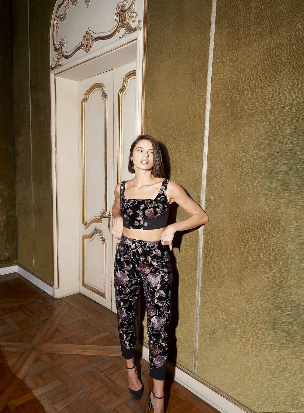 Conjunto Top e Calca Cenoura Preto Skazi -SALE