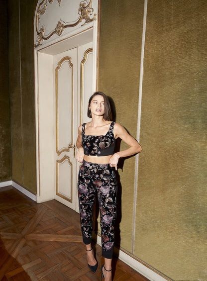 Conjunto Top e Calca Cenoura Preto Skazi -SALE