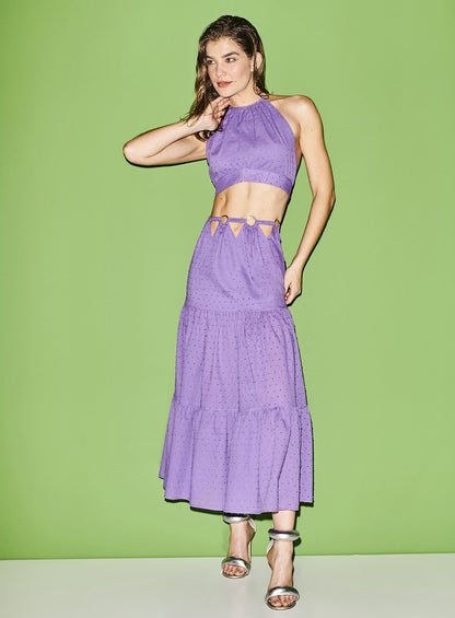 Conjunto Lilas Argola Lilas Skazi -SALE