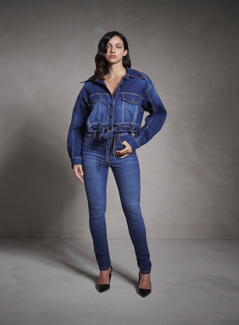 Jaqueta Clochard Jeans Azul Jeans Tufi Duek -SALE