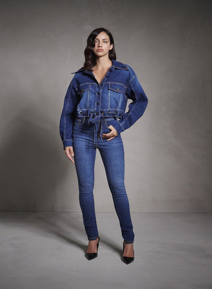 Jaqueta Clochard Jeans Azul Jeans Tufi Duek -SALE