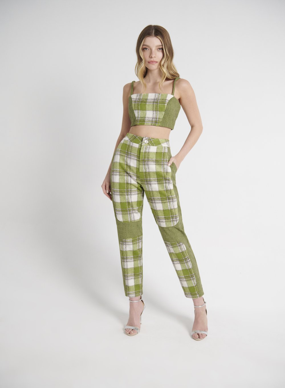 Conjunto Tartan Verde Oliva Skazi -SALE