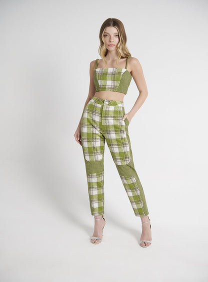 Conjunto Tartan Verde Oliva Skazi -SALE