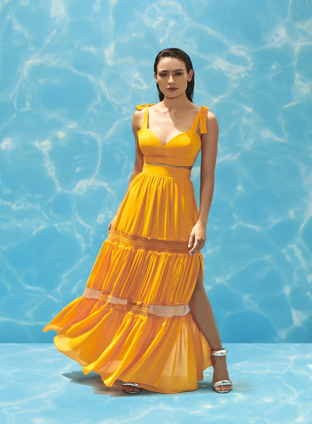 Conjunto Alça Laço Laranja Skazi -SALE