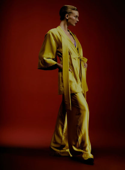 Quimono Gola Solta Amarelo Tufi Duek -SALE