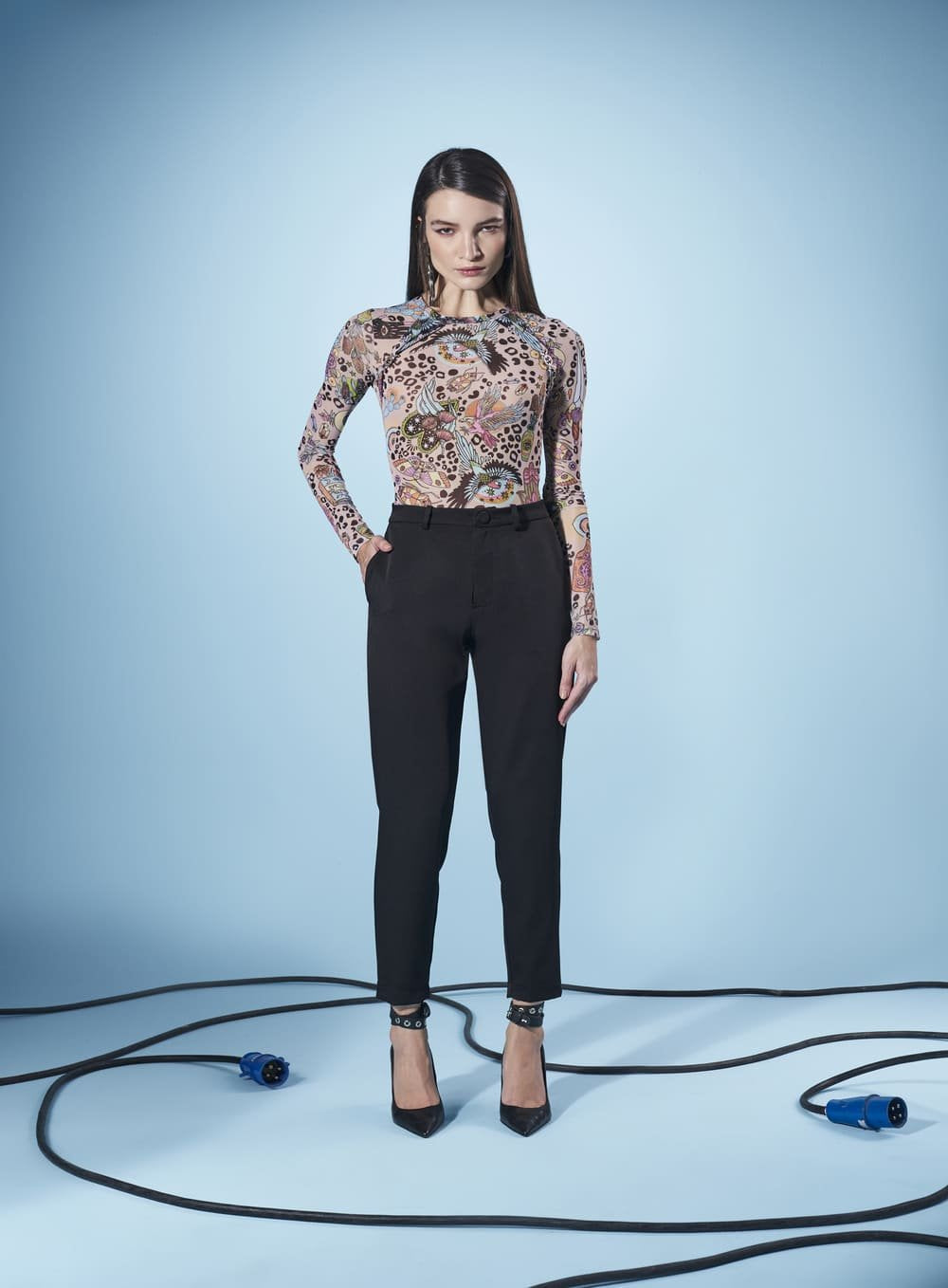 Calça Cigarrete Preto Skazi -SALE