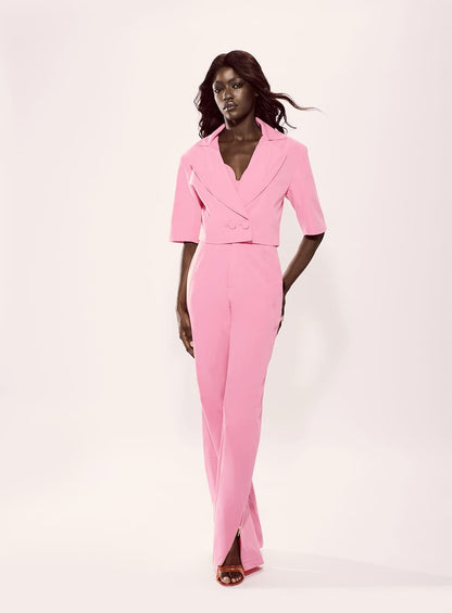Calça Vazado Lateral Rosa Tufi Duek -SALE