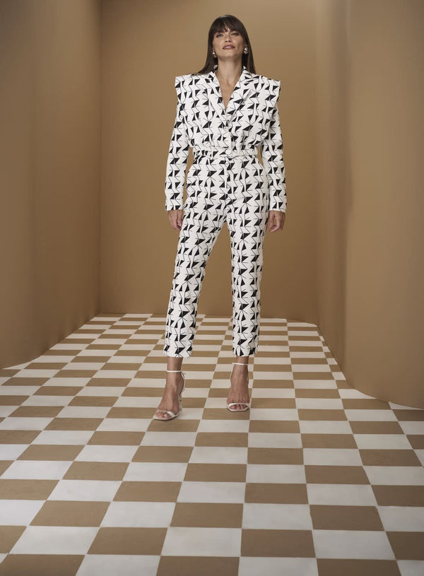 Calça Estampa Geometrica Estampa Geometr Estampado Tufi Duek -SALE