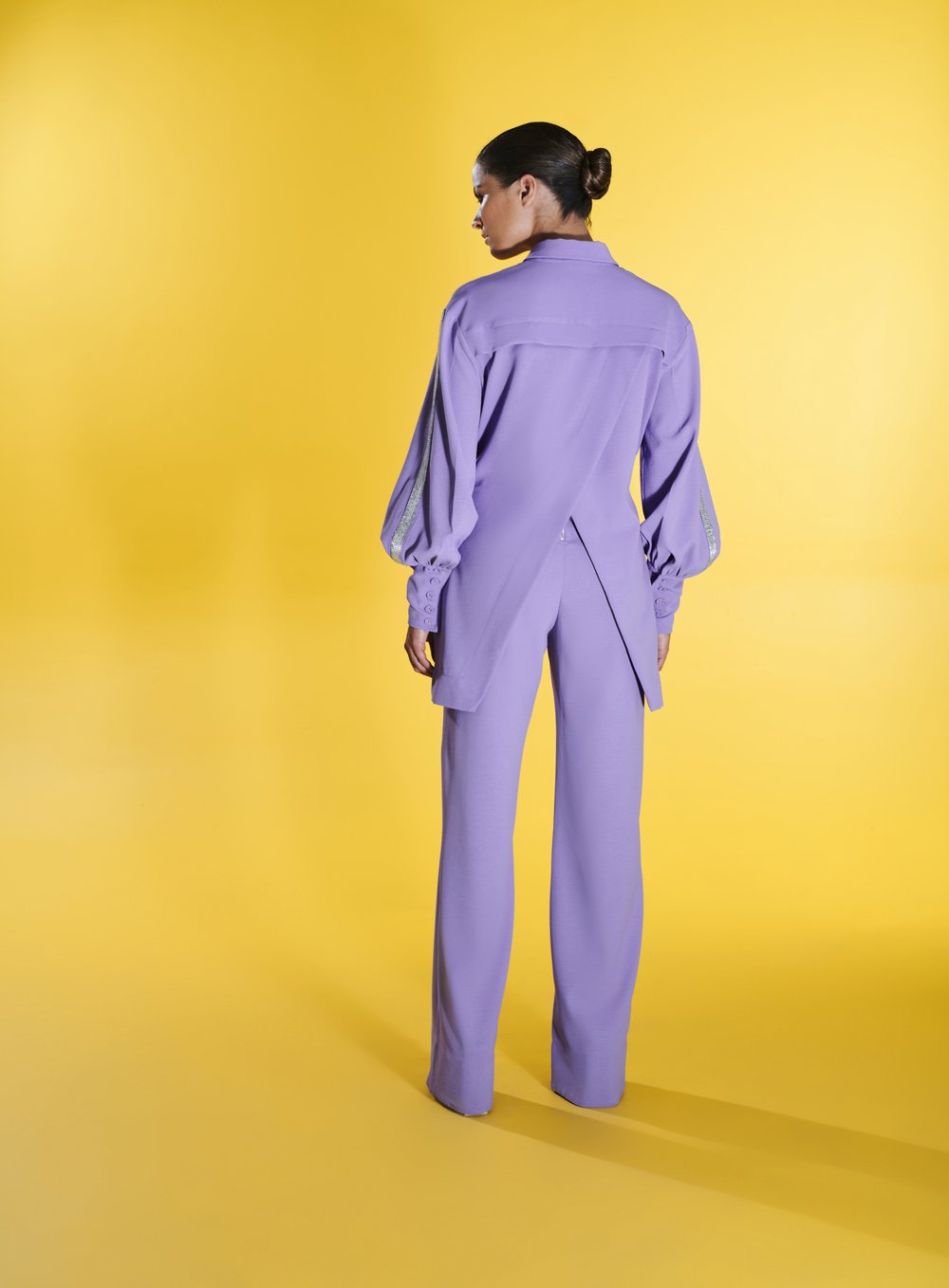 Calça com Cos Vazado Lilás Tufi Duek -SALE