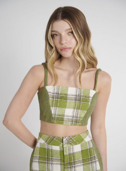 Conjunto Tartan Verde Oliva Skazi -SALE