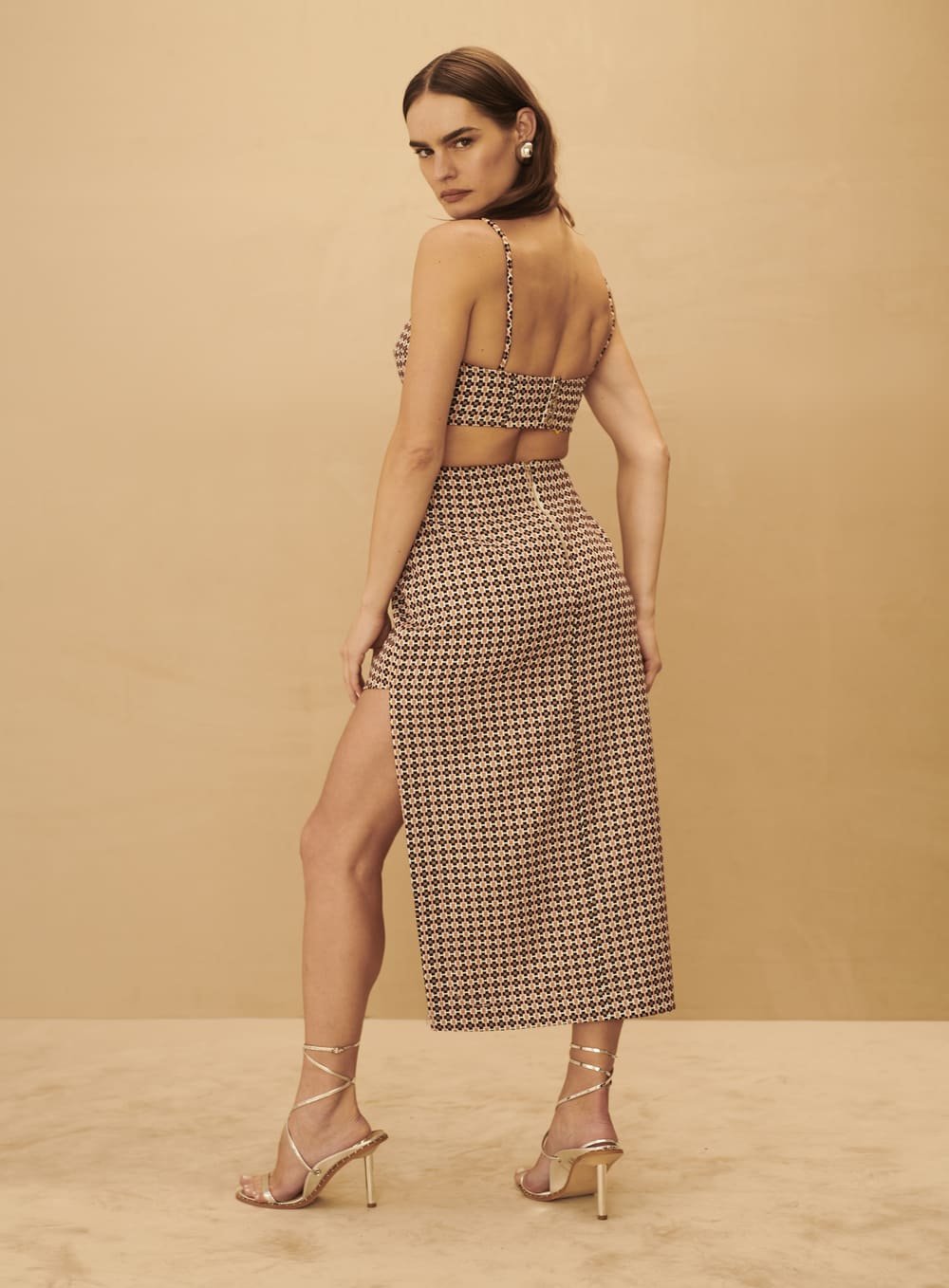 Conjunto Saia Assimetrica Estampada Tufi Duek -SALE