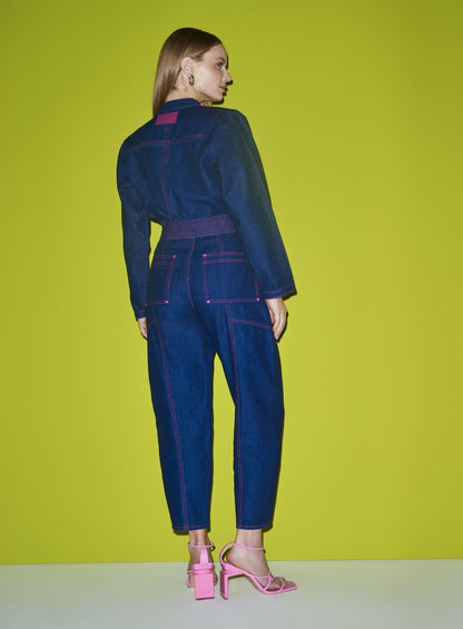 Jaqueta Bomber Pesponto Jeans Tufi Duek -SALE