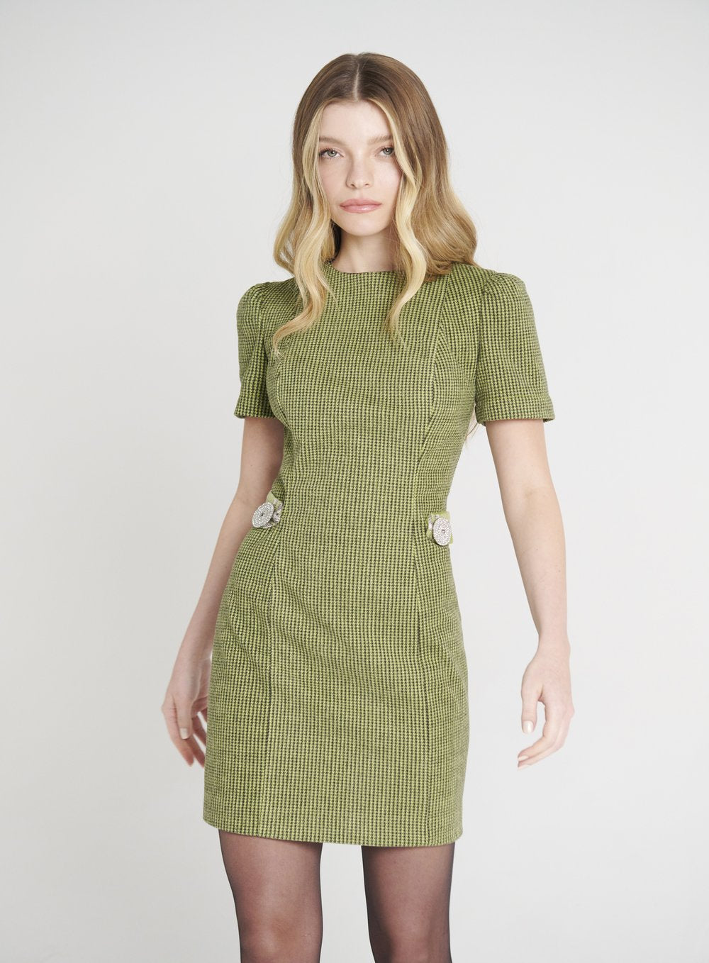 Vestido Mni Tartan Verde Oliva Skazi -SALE