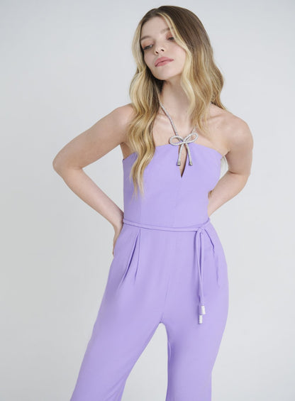 Macacão Alfaiataria Laço Lilas Skazi -SALE